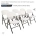 6-pack of molded plastic and metal folding chairs