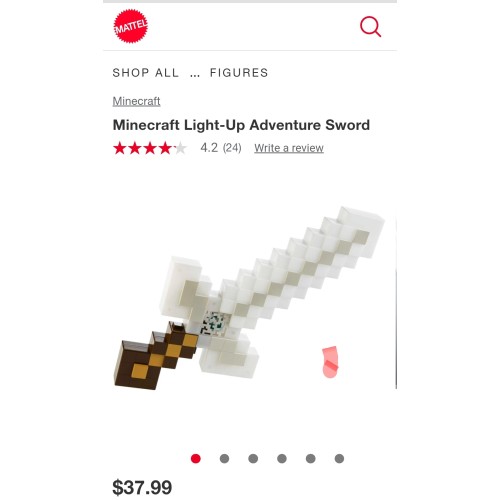 Minecraft Light-Up Adventure Sword