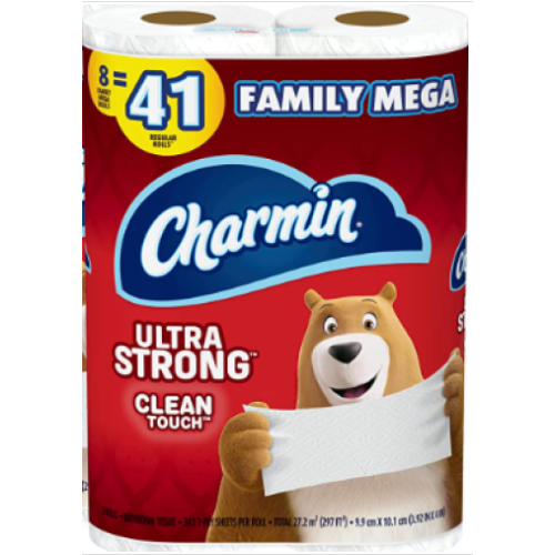 Family Mega Charmin Ultra Strong Toilet Paper 8 Rolls