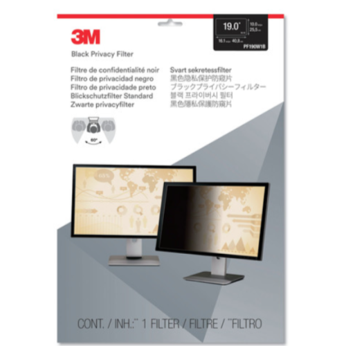 3M PF190W1B 16:10 Aspect Ratio Frameless Blackout Privacy mirrors for 19 in. Monitors
