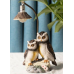 Resin Owl Sculpture Statue with Night Light, 9" Creative Ornaments Home