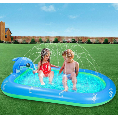 Splash Pad for Kids Toddlers Dolphin Inflatable Pools Swimming Pools Above Ground Backyard Garden Summer Water Party