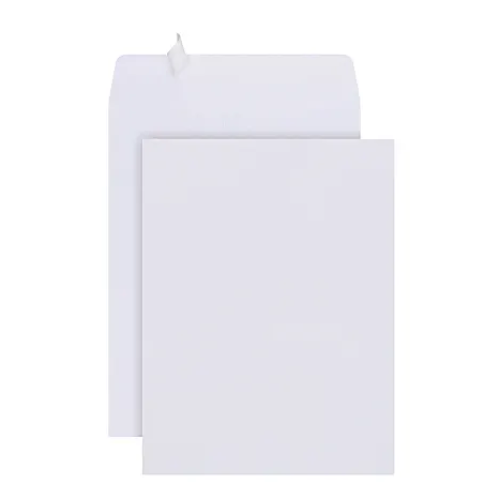 Office Depot® Brand 9" x 12" Catalog Envelopes, Clean Seal, 30% Recycled, White, Box Of 100