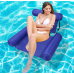 Water Pool Inflatable Lounge Chair Float for Adults, Foldable Hammock Swimming Pools Seat Lounger Bed Sofa for Summer (Blue)
