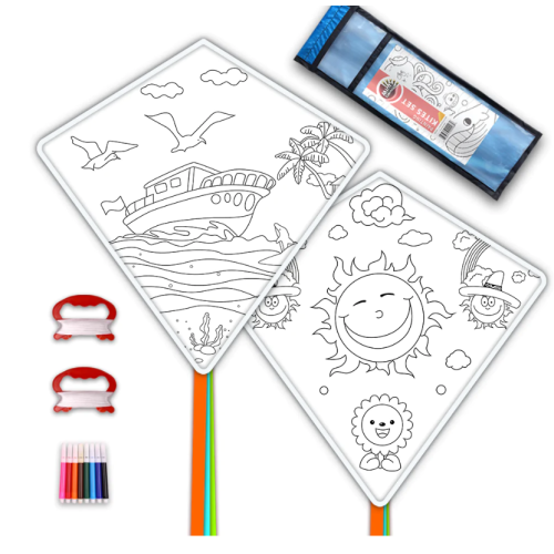 Diamond DIY Kites (2 Pack Ready to Color-Ship Sun)