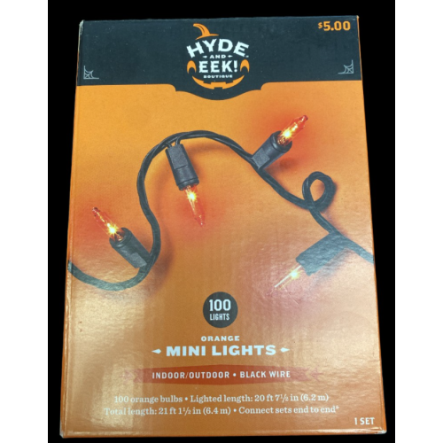 Hyde and Eek Boutique 100ct Mini String Lights - Orange & Purple - Tested
