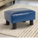 GRUNEN WOLKEN Footrest Small Ottoman Stool PU Faux Leather Modern Rectangle Seat Chair Footstool, Royal Blue