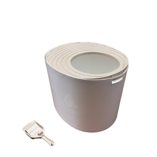 IRIS Medium Round Top Entry Cat Litter Box & Scoop