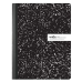 Composition Notebook, 2 Pack, Wide Ruled Paper, 9-3/4" x 7-1/2", 100 Sheets per Notebook, Black Marble