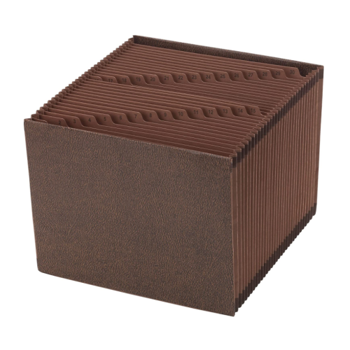 Office Depot Expanding File, Letter, 1-31, 31 Pockets, Brown