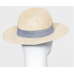 Panama Straw Hat with Chambray Band - Goodfellow 