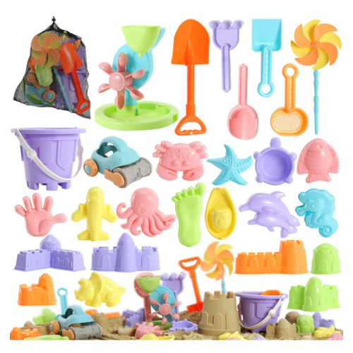 Beach Sand Toys for Kids - 31 pcs Sandbox Toy Set for Kids 3-10, Sand Castle Toys with Water Wheel, Bucket, Shovel Tool Kit, Windmill, Sand Molds Summer Beach Toys in Mesh Bag, Kids Outdoor Beach Toys Beach Sand Toys for Kids - 31 pcs Sandbox Toy Set for Kids 3-10, Sand Castle Toys with Water Wheel, Bucket, Shovel Tool Kit, Windmill, Sand Molds Summer Beach Toys in Mesh Bag, Kids Outdoor Beach Toys