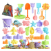 Beach Sand Toys for Kids - 31 pcs Sandbox Toy Set for Kids 3-10, Sand Castle Toys with Water Wheel, Bucket, Shovel Tool Kit, Windmill, Sand Molds Summer Beach Toys in Mesh Bag, Kids Outdoor Beach Toys Beach Sand Toys for Kids - 31 pcs Sandbox Toy Set for Kids 3-10, Sand Castle Toys with Water Wheel, Bucket, Shovel Tool Kit, Windmill, Sand Molds Summer Beach Toys in Mesh Bag, Kids Outdoor Beach Toys