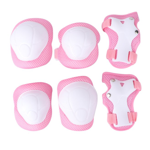NICEXMAS Kid's Knee Pads Elbow Pads Wrist Guards for Skateboarding Cycling Skating Roller Blading Protective Gear (S, Pink)