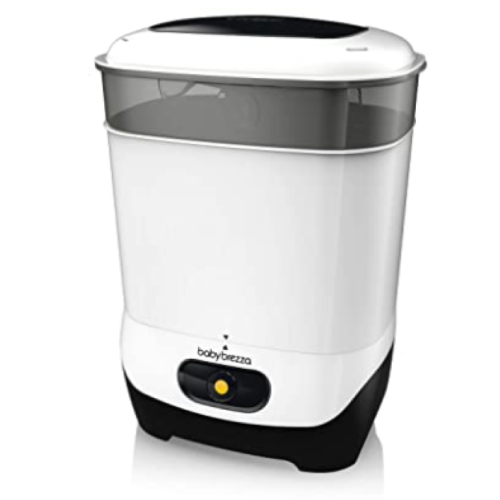 Baby Brezza One Step Bottle Sterilizer – Electric Steam Sterilization – Universal Fit and Highest Capacity - Fits up to 8 Baby Bottles & 2 Sets of Pump Parts (Any Brand)