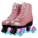 XUDREZ Roller Skates, Double Row Skates Adjustable Leather High-top Roller Skates Perfect Indoor Outdoor Adult Roller Skates with Bag XUDREZ Roller Skates, Double Row Skates Adjustable Leather High-top Roller Skates Perfect Indoor Outdoor Adult Roller Skates with Bag
