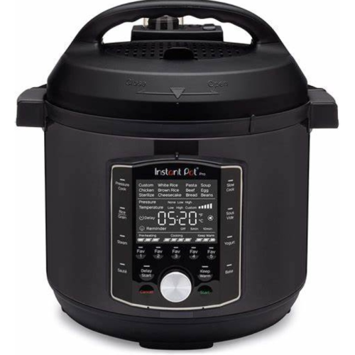 Pro 10-in-1 Pressure Cooker, Slow Cooker, Rice/Grain Cooker, Steamer, Sauté, Sous Vide, Yogurt Maker, Sterilizer, and Warmer, Includes Free App with over 1900 Recipes, Black, 6 Quart