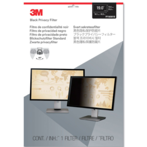 3M PF190W1B 16:10 Aspect Ratio Frameless Blackout Privacy mirrors for 19 in. Monitors
