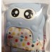 2 pack teething mittens baby blue cat