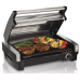 Hamilton Beach Electric Indoor Searing Grill with Adjustable Temperature Control to 450F, 118 sq. in. Surface Serves 6, Removable Nonstick Grate, Viewing Window, Stainless Steel