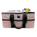 Early Hugs Baby Diaper Caddy Organizer, Nursery Storage, Baby Gift Basket, Pink & White Plaid