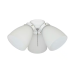 3-Light White Ceiling Fan Shades LED Light Kit