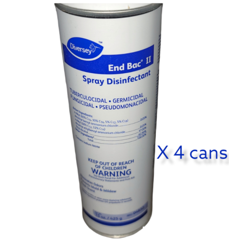 End Bac II Disinfectant Spray 15oz aerosol 4 pack