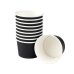 Coppetta 4 oz Round Black Paper To Go Cup - 3" x 3" x 2 1/2" - 50 count box