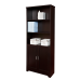 Realspace® Magellan 72"H 5-Shelf Contemporary Bookcase with Doors, Espresso/Dark Finish