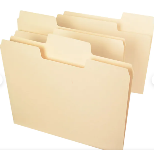 Smead SuperTab File Folders, 1/3 Cut, Letter Size, Manila, 100/Box (10301)