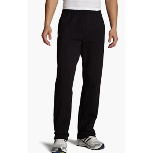 Russell Athletic Men's Dri-Power Open Bottom Sweatpants with Pockets, Black XXL