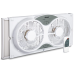 Shinic 9 Inch Twin Window Fan with Remote, 3 Speeds, 3 Function, Reversible Quiet Air Flow, Kitchen Exhaust Fan with Additional Expandable Panel, 22.5"-37" Fit Household Window Fans for Bathroom
