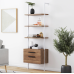 Theo Storage Ladder Bookcase with Drawers | 3-Shelf | Wood Finish