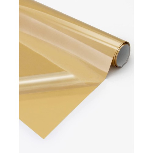 JANDJPACKAGING Deep Gold Heat Transfer Vinyl - 12” x 15FT Gold HTV Vinyl for Silhouette and Cricut Easy to Cut & Weed Gold Iron on Vinyl for T-Shirts