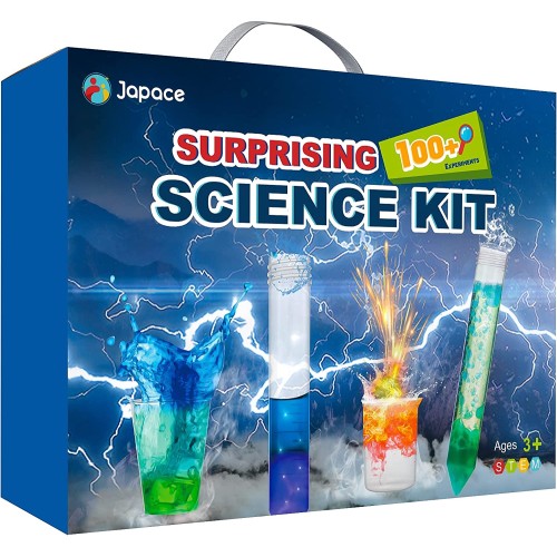Japace 100+ Experiments Science Kit for Kids Age 4-12 Year Old, Cool Boy Christmas Birthday Gift Ideas, Chemistry and Physics Set Toys for Boys Girls