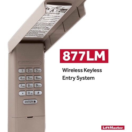 LiftMaster 877LM Wireless and Keyless Entry Keypad for Garage Door Openers and Gate Opener