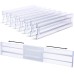 Drawer Dividers Organizers 8 Pack, Vtopmart Adjustable 3.2" High Expandable from 12.5-21.7" Kitchen Drawer Organizer, Clear Plastic Drawers Separators for Clothing, Kitchen Utensils and Office Storage