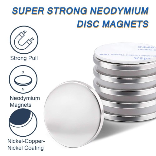 LOVIMAG Super Strong Neodymium Disc Magnets, Powerful Rare Earth Magnets - 1.26 inch x 1/8 inch, Pack of 6