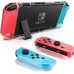Dockable Clear Case for Nintendo Switch, FANPL Protective Case Cover for Nintendo Switch and Joy Con Controller- Crystal Clear