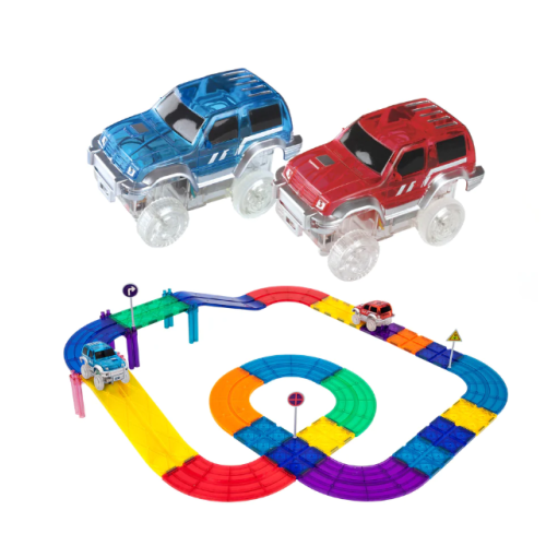 PicassoTiles® 30pc Race Track Building Blocks PTR30