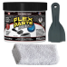 Flex Seal Black Flex Paste 1lb - Leak Repair Bundle with Putty Knife Set + Daley Mint Cleaning Towel | Quickly Fills Gaps, Holes, Cracks