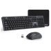 Wireless Keyboard and Mouse, UHURU Full-Size Wireless Mouse and Keyboard Combo with Mouse Pad, 2.4GHz USB Wireless Keyboard for Laptop, Computer, PC, Compatible with Mac, Windows XP/7/8/10