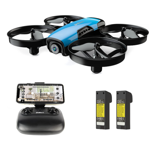 Cheerwing U61S Mini Drones with Camera for Kids and Adults 720P HD 2.4Ghz Rc Quadcopter WiFi Fpv Drone with Altitude Hold,2 Batteries Blue