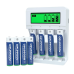 Deleepow AAA Rechargeable Batteries Ni-MH 1100mAh 1200 Cycles (8Pcs) with LCD Smart Battery Charger for Rechargeable AA AAA Batteries