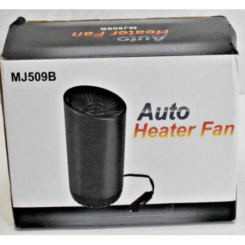 MJ509B Car Mini Auto Heater Fan Portable 150W 12V Black w Car Mount