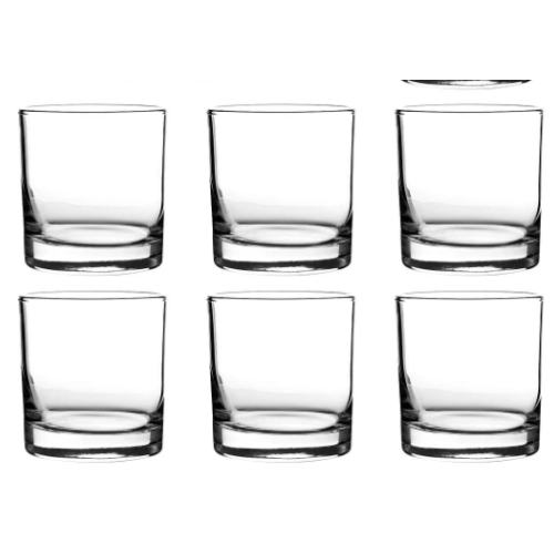 Whiskey Glasses 7oz,QAPPDA Clear Drinking Glasses,Old Fashioned Cockatail Glass Bourbon Glasses,Heavy Base Rocks Glasses For Juice,Beverages,Drinking Shot Glass Liqueue Glass Vodka Glass Cups 6 Pack