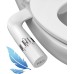 Veken Ultra-Slim Bidet Attachment for Toilet, Dual Nozzle (Feminine/Posterior Wash) Hygienic Bidet Toilet, Adjustable Water Pressure Fresh Water Sprayer Baday with Brass Inlet