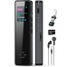 64GB Smart Digital Voice Recorder with Playback - Audio Voice Recorder for Lectures Meetings, Recording Device Dictaphone Sound Tape Recorder with Card Reader