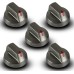Top Burner Control Dial Knob Range Oven Replacement Stainless Steel Compatible with Samsung Range Oven Gas Stove Knob NX58F5700WS NX58H5600SS NX58H5650WS NX58J7750SS (5pcs)
