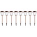 Solar Path Lights- 12.2” Stainless Steel Outdoor Stake Lighting for Garden, Landscape, Patio, Driveway, Walkway- Set of 12 by Pure Garden (Bronze)